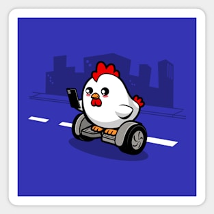 Funny Cute Kawaii Chicken Crossing The Road Funny Joke Magnet